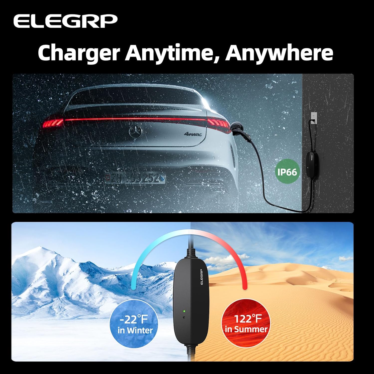 ELEGRP J1772 Ac Fast EV Car Ch - Portable Ev Charger ulasan dan harga