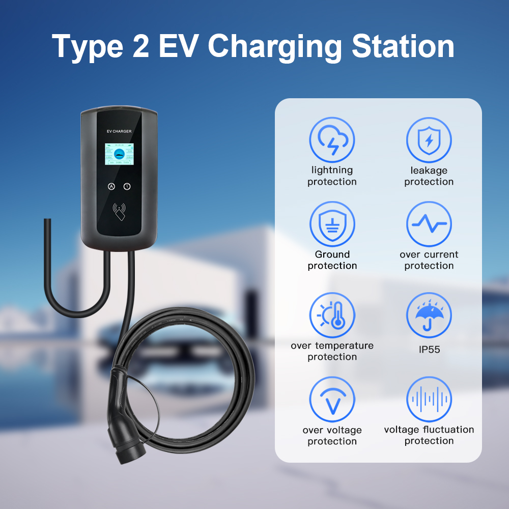 Kolanky 32A 7.2/22KW EV Chargi - Wallbox Ev ulasan dan harga